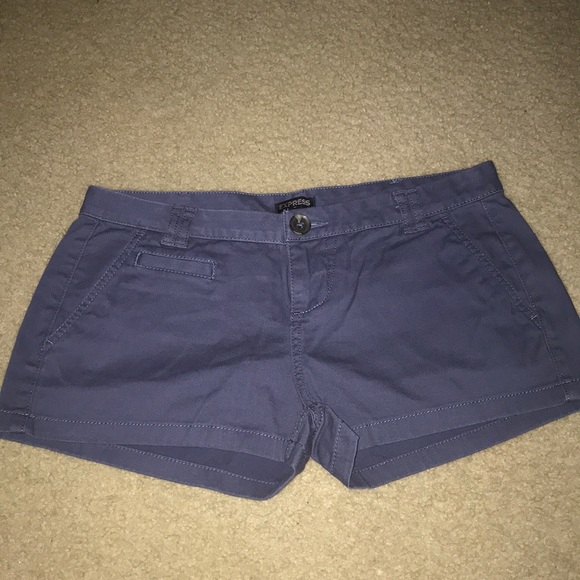 Express Pants - Blue Cotton shorts